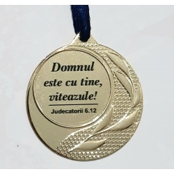Medalie metalica aurie, Domnul este cu tine viteazule!