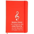 Notepad rosu A5 personalizat, Laudati pe Domnul!