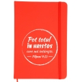 Notepad rosu A5 personalizat, Pot totul in Hristos!