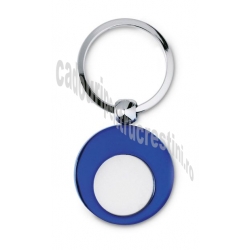Breloc metalic cu moneda trolley