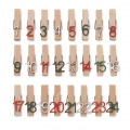 Set de 24 de cleme  lemn numerotate