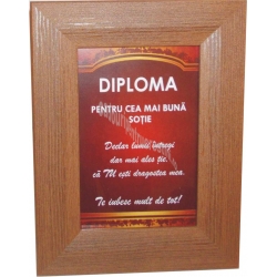 Diploma eleganta  pentru cea mai buna sotie!