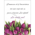 Felicitare flori A6 Dumnezeu sa-ti binecuvinteze toti anii..