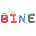 Set litere din lemn cu magnet - Alfabetul
