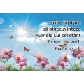 Sticker mesaj Orice făptură să binecuvânteze Numele Lui cel sfânt, în veci de veci!